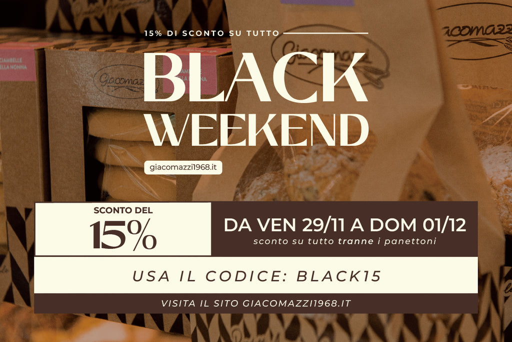 Black Friday Giacomazzi 1968: Sconto del 15% su Tutto!